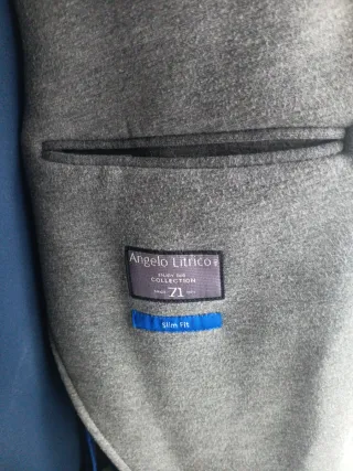 Chaqueta de traje gris para hombre