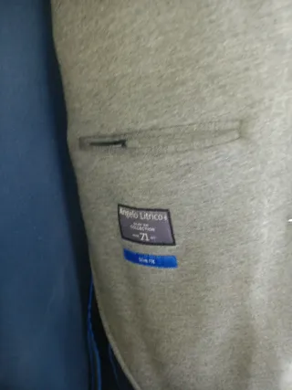 Chaqueta de traje gris para hombre