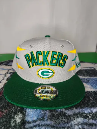 Gorra New Era Snapback Packers Gris y Verde