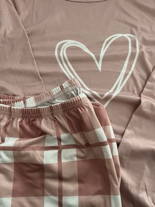 Pijama Corazón y Cuadros Talla XL