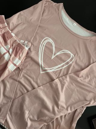 Pijama Corazón y Cuadros Talla XL