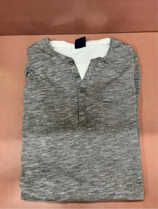 Camiseta Mangas Largas Gris