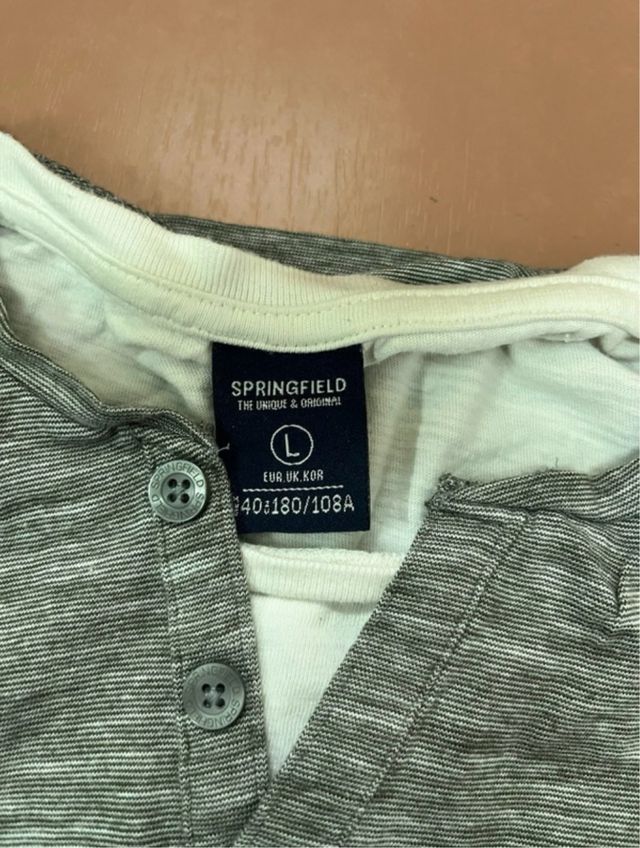 Camiseta Mangas Largas Gris