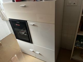 Mueble Cocina/Salón Blanco y Negro