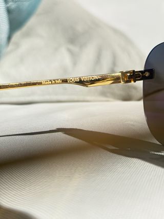 Gafas de sol Louis Vuitton Hombre Negro/Oro