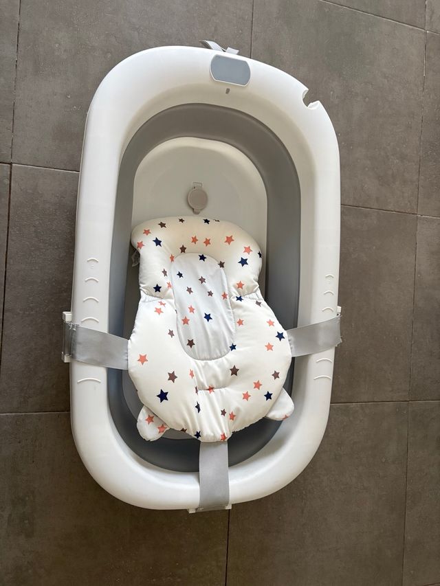 Bañera bebé plegable con cojín