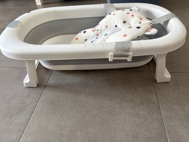 Bañera bebé plegable con cojín