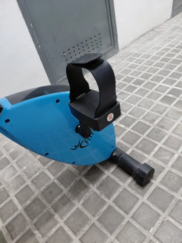 Bicicleta Estática Plegable Azul y Negra.