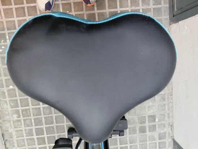 Bicicleta Estática Plegable Azul y Negra.