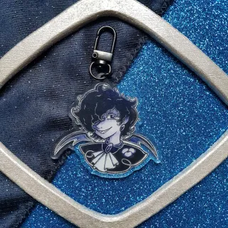 Black Sapphire Cookie Keychain