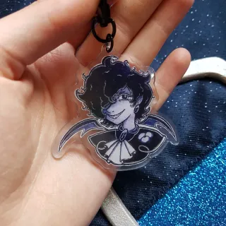 Black Sapphire Cookie Keychain