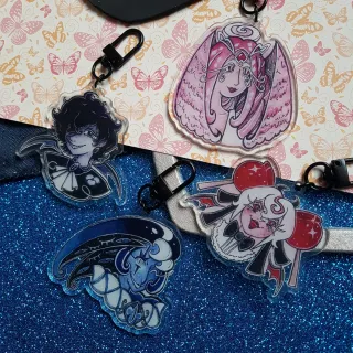 Black Sapphire Cookie Keychain