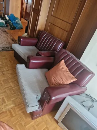 1 Sofá y 2 sillones vintage