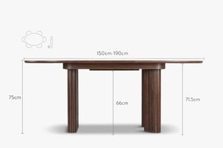 Adriano Mesa extensible madera nogal negro NV GALLERY