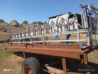 amarres movil con remolque para sala de hordeño,