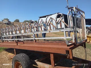amarres movil con remolque para sala de hordeño,