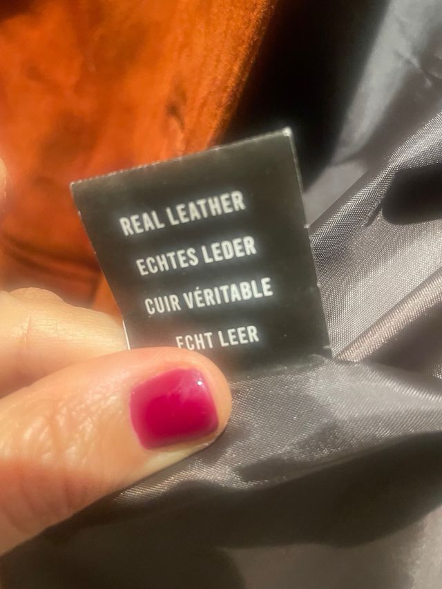 Chaqueta de ante marrón  caldera Real Leather