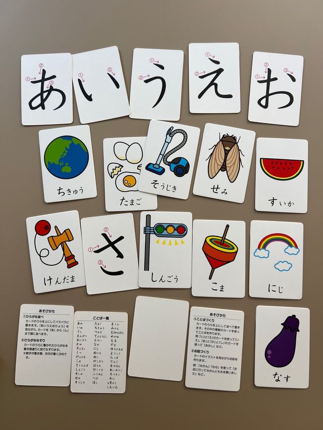 Cartas aprender Hiragana Education