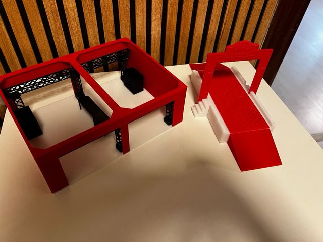 Podio y Cajas Rally/F1 diorama