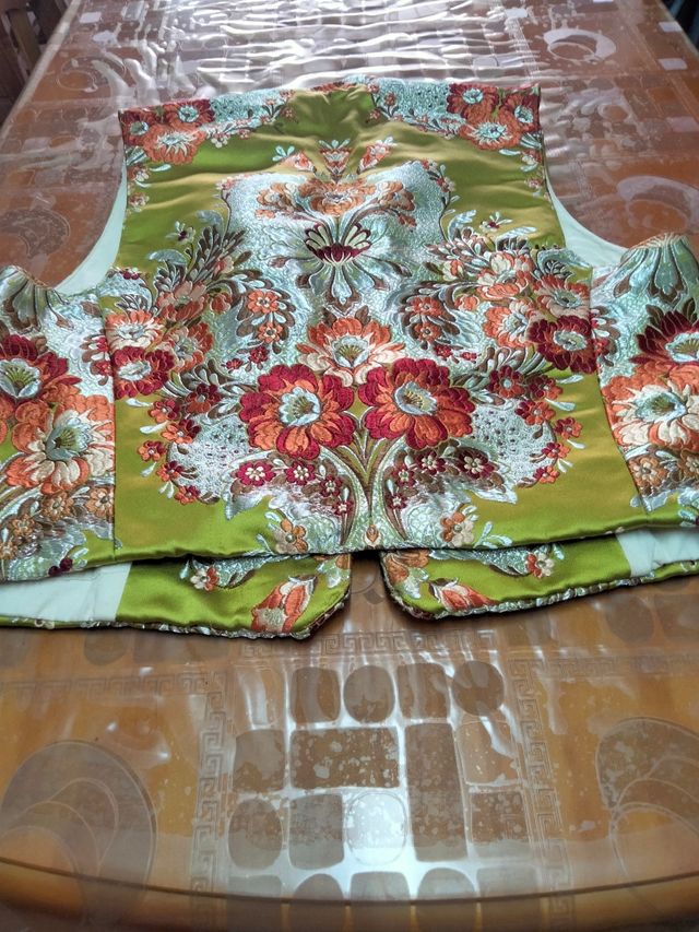 Chaleco fallero adulto verde y multicolor