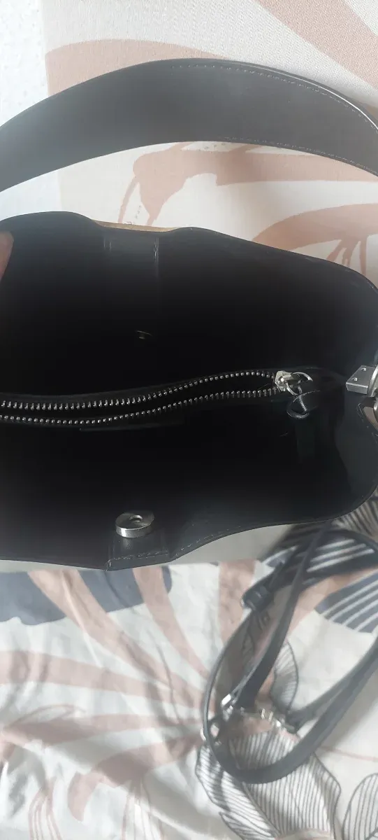 Bolso Zara Bicolor Gris y Amarillo