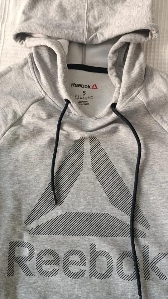 Sudadera Reebok Gris Hombre Talla S