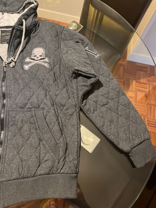 Sudadera Philipp Plein Talla XL Gris