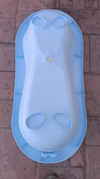 Bañera Portátil Doble Azul