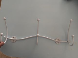 Appendiabiti da parete in metallo bianco