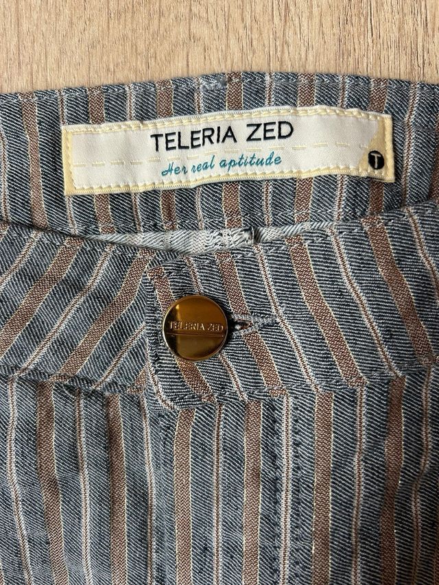 Pantalón Teleriza Zed Rayas Marrón,azul.