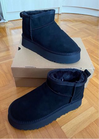 Botas de pelo con plataforma Talla 39