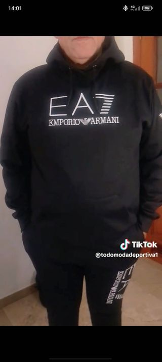 Chándal Emporio Armani Negro Unisex De S a la XXL
