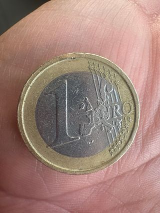 Moneda 1 Euro Italia 2002 Vitruvio