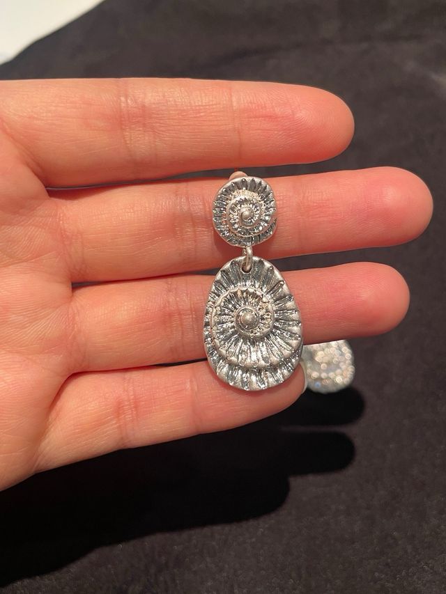pendientes de plata maciza