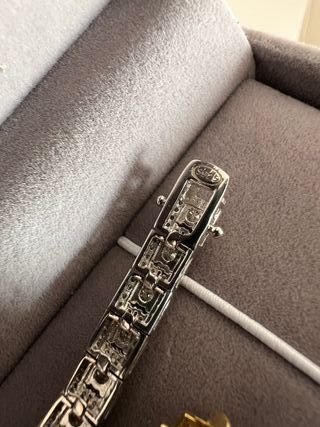 Pulsera diamante Moissanita Plata GRA