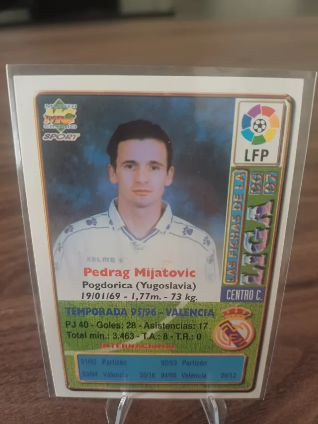 Cromo Futbolista Mijatovic Real Madrid
