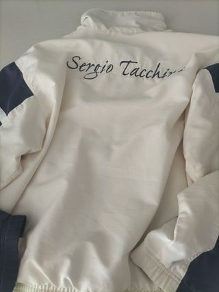 Chaqueta Sergio Tacchini blanca y azul