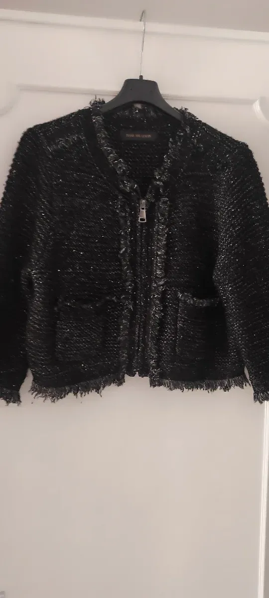 Giacca elegante donna nera e argento