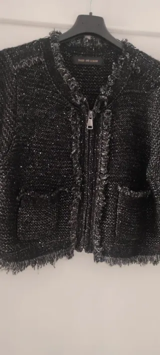 Giacca elegante donna nera e argento