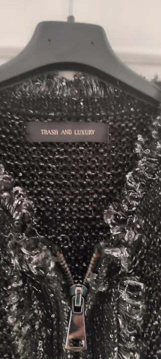 Giacca elegante donna nera e argento