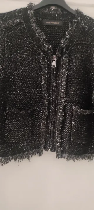 Giacca elegante donna nera e argento