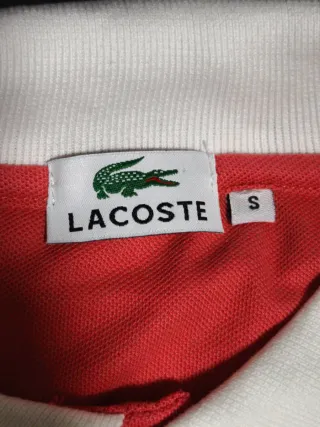 Polo Lacoste Blanco Talla S