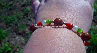 Pulsera Aventurina Coral Ojo de Gato