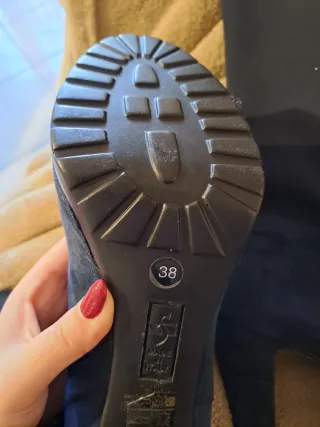 Stivali camoscio blu n.38