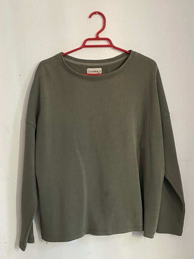 Sudadera Pull&Bear verde oliva
