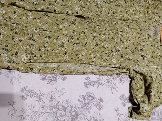 Vestido floral verde mujer