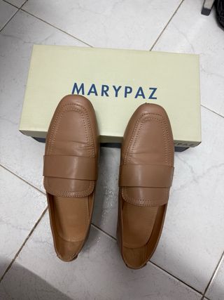 Zapatos planos mujer rosa beige