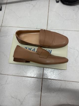 Zapatos planos mujer rosa beige