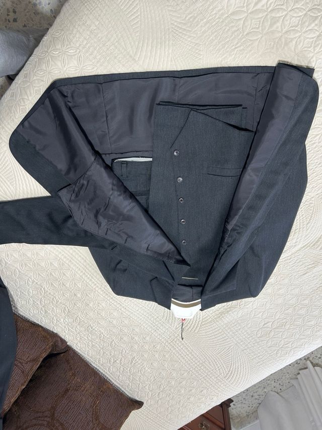 Traje de chaqueta gris marengo