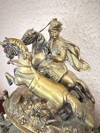 Reloj Bronce Estilo Imperio Caballo